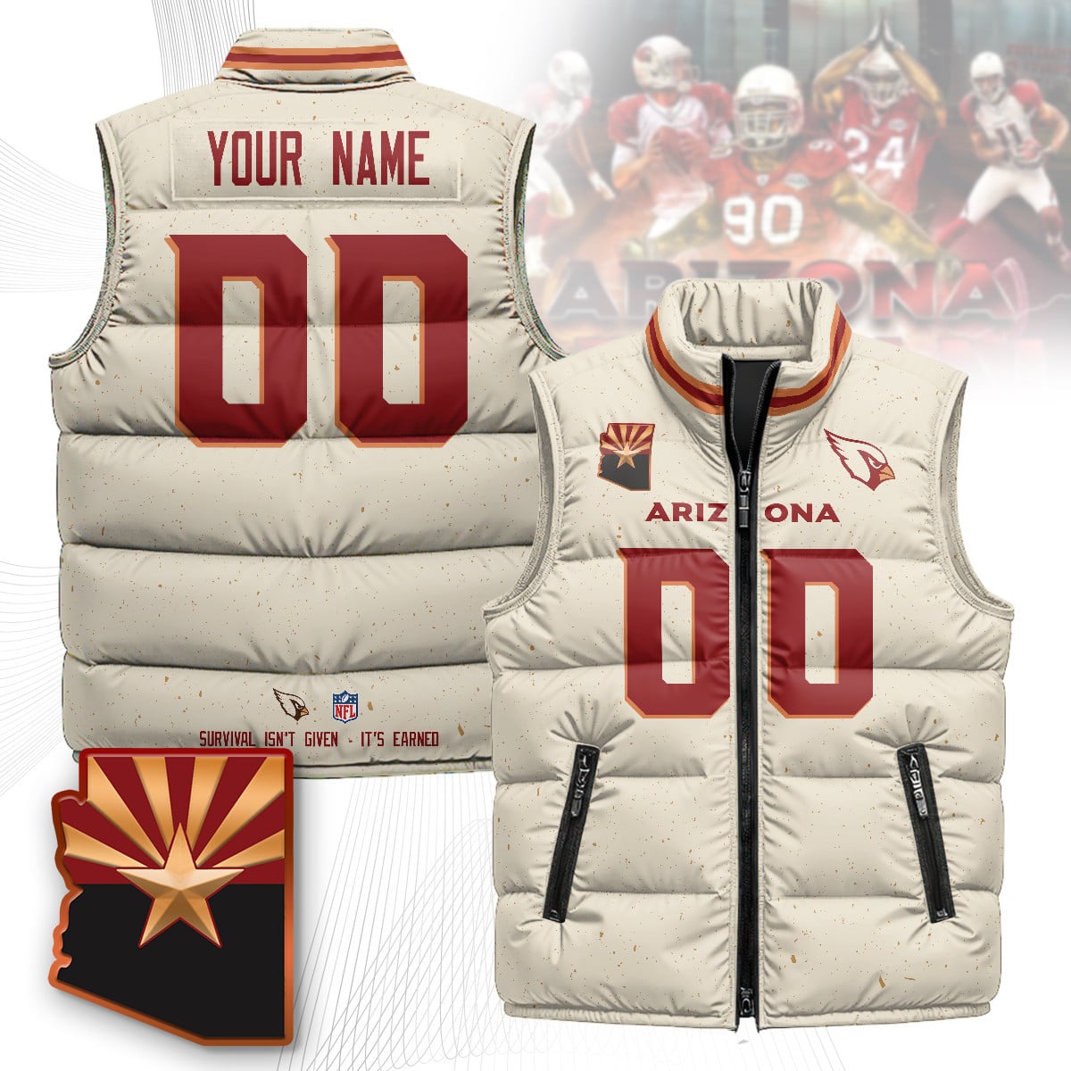 Arizona Cardinals Rivalry Series Puffer Vest