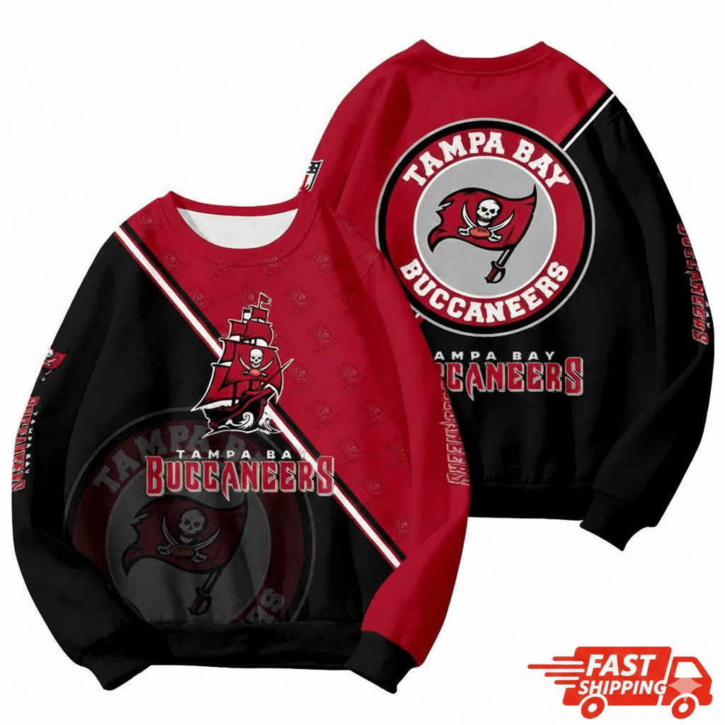TB Buccaneers Football Team Round Neck Sweatshirt