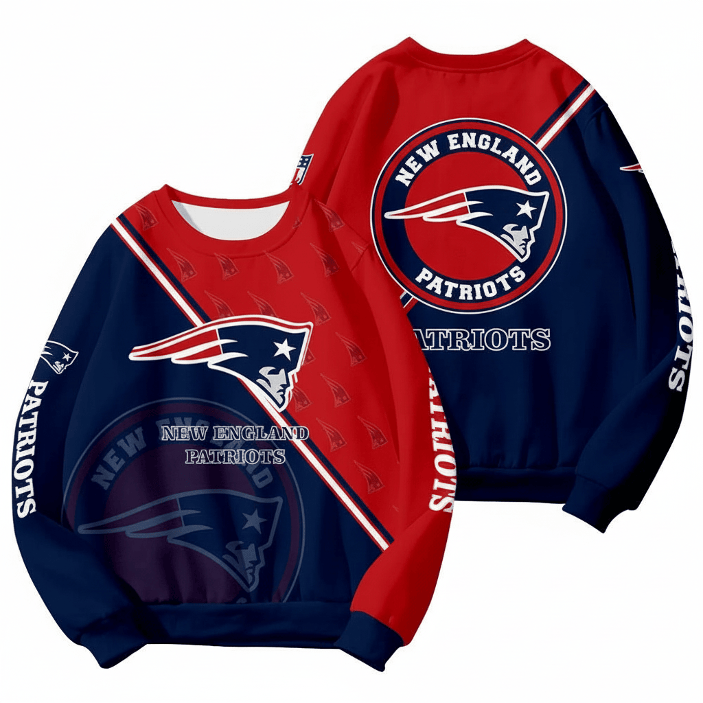 NE Patriots Football Team Round Neck Sweatshirt