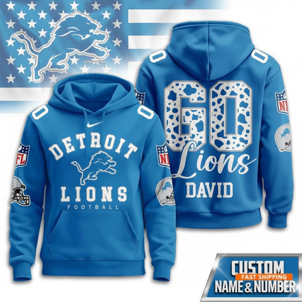 DET Lions Football Custom Game Day Hoodie Shirt