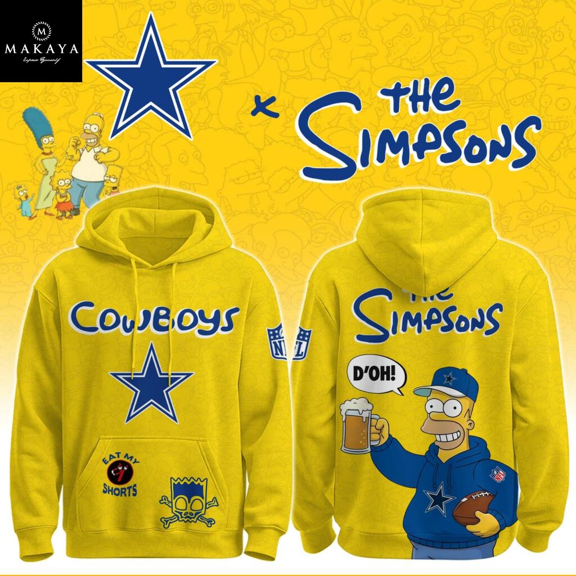 Dallas Cowboys The Simpsons NFL Crossover 2025 Hoodie T-Shirt