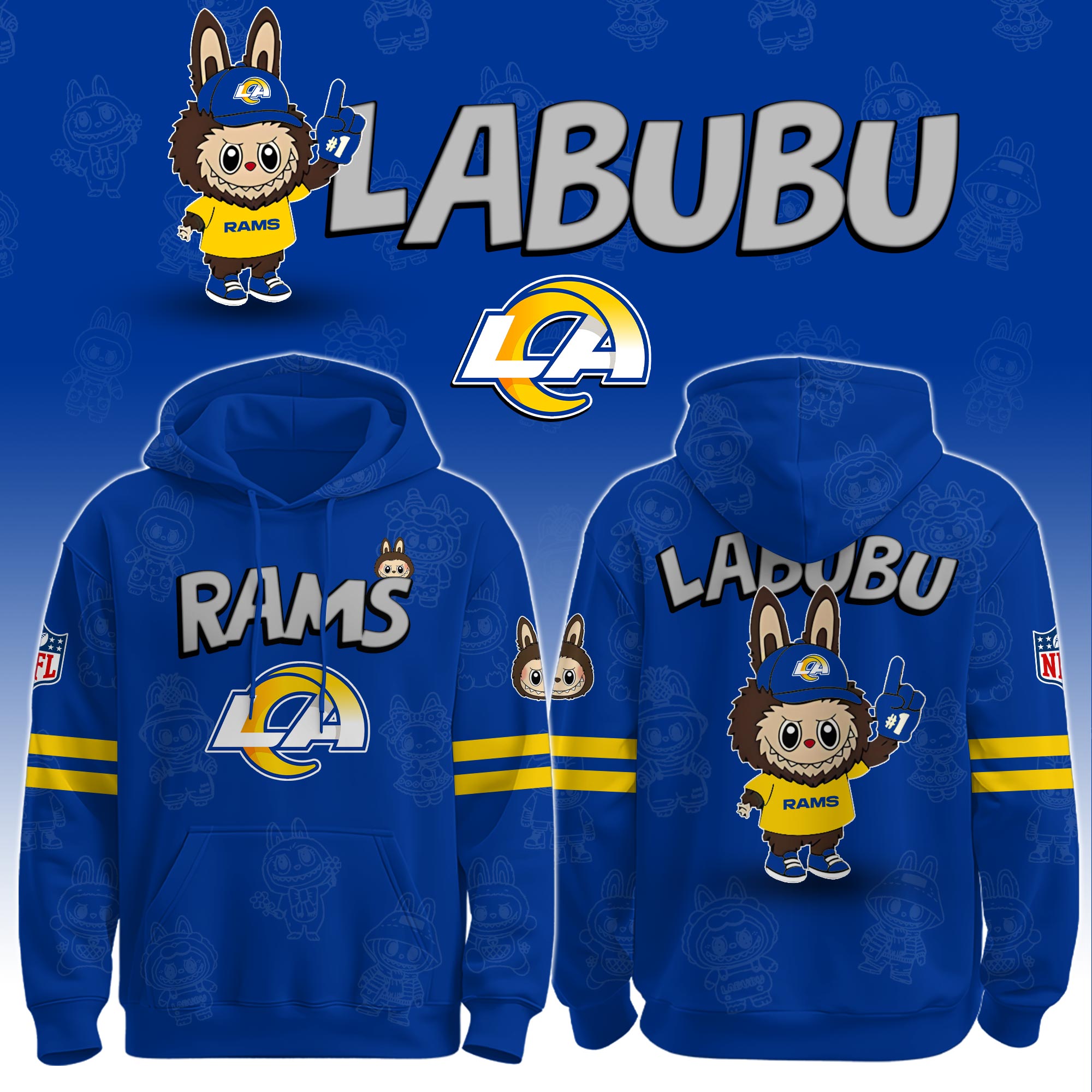 LA Rams x Labubu Limited Edition Hoodie