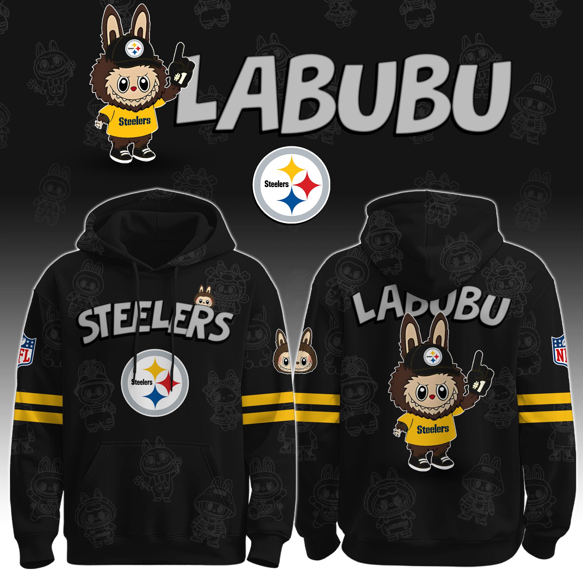 P Steelers x Labubu Limited Edition Hoodie