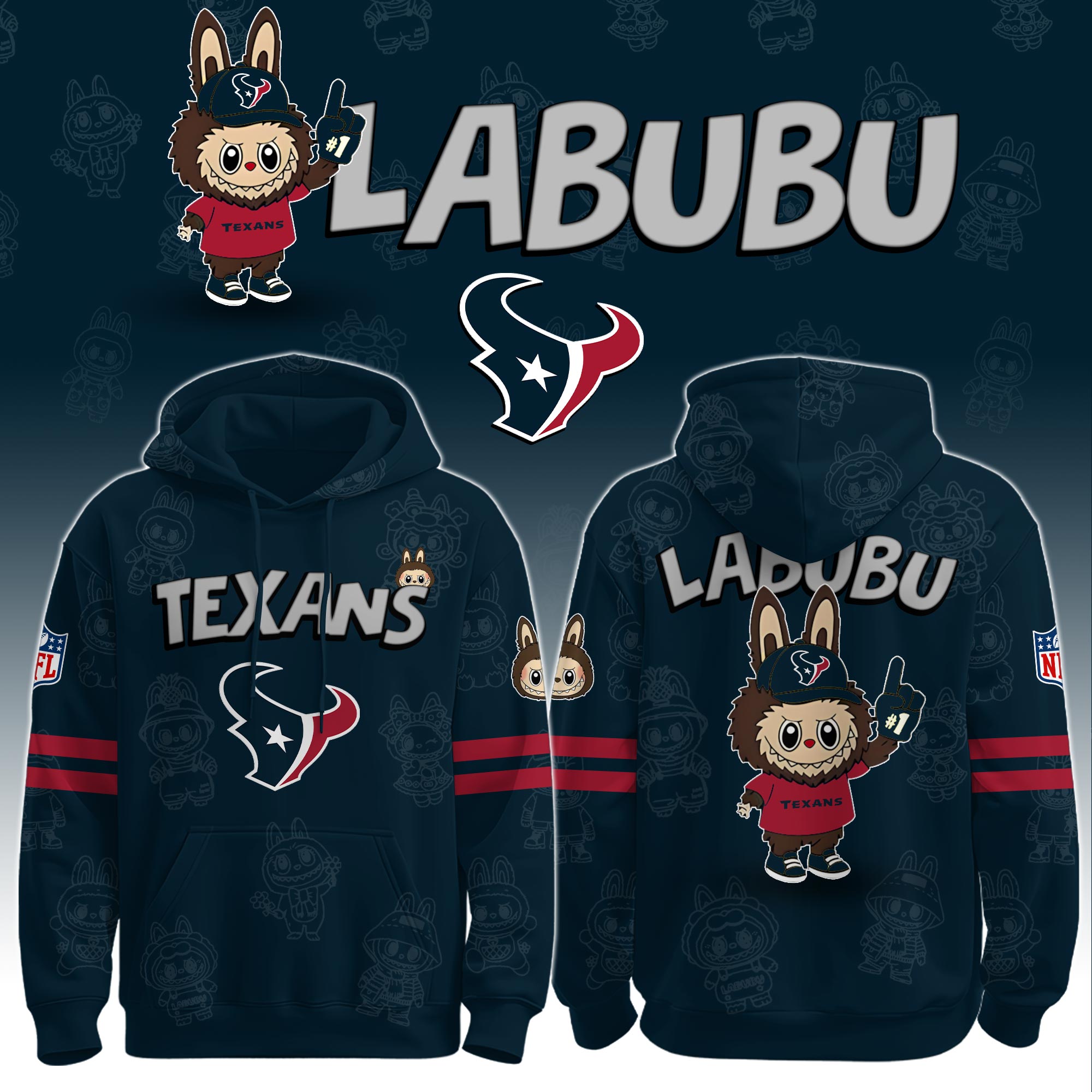 H Texans x Labubu Limited Edition Hoodie