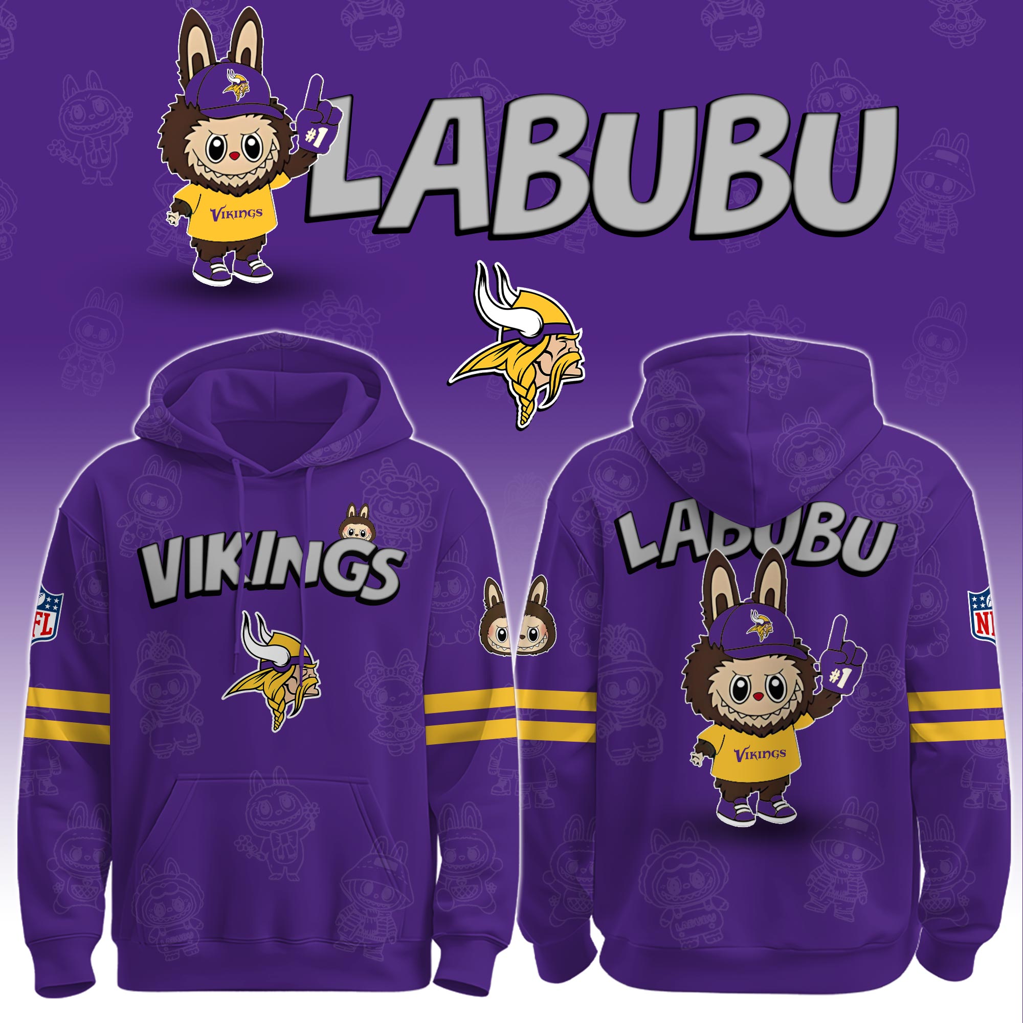 M Vikings x Labubu Limited Edition Hoodie