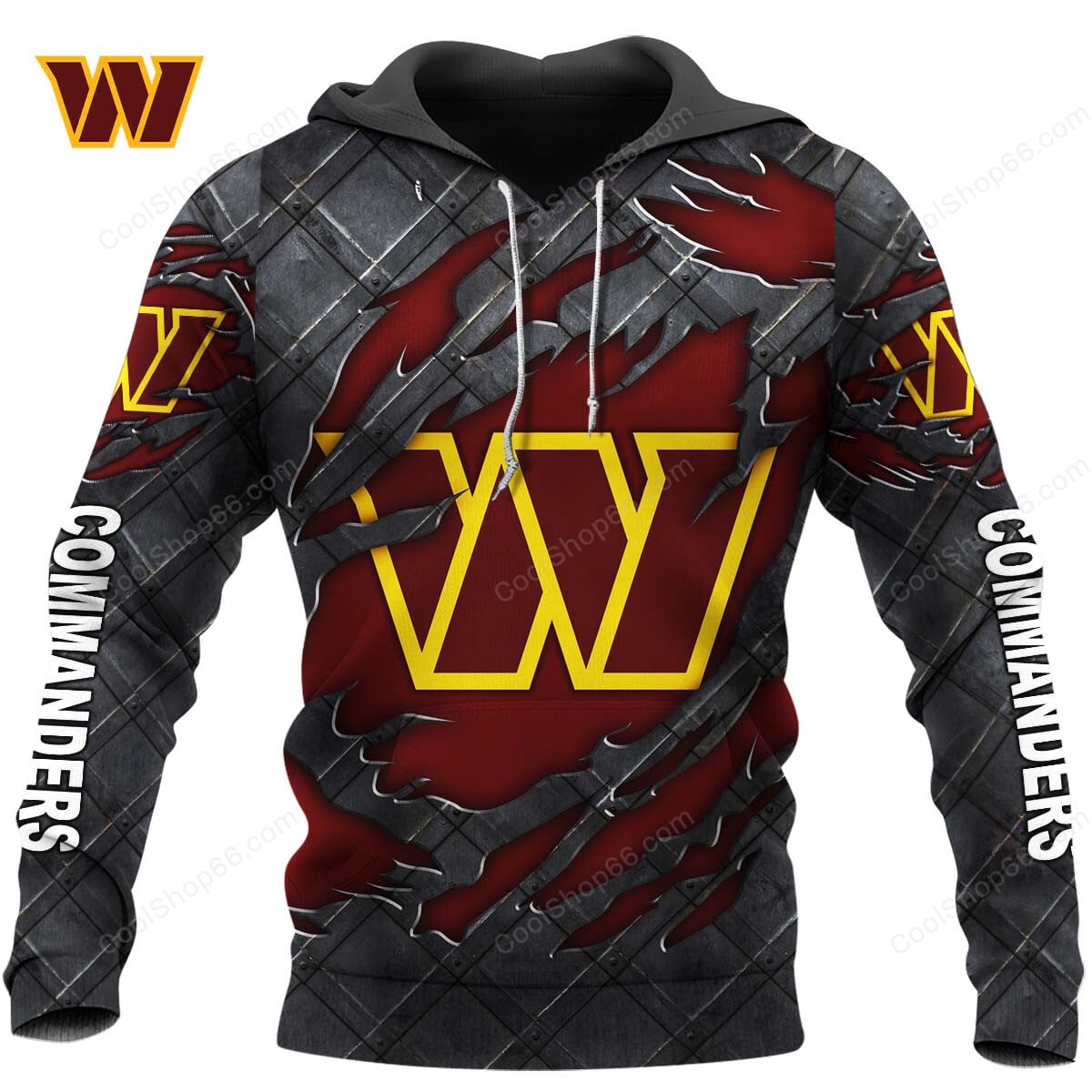 Washington Commanders Black Metal Design Shirt