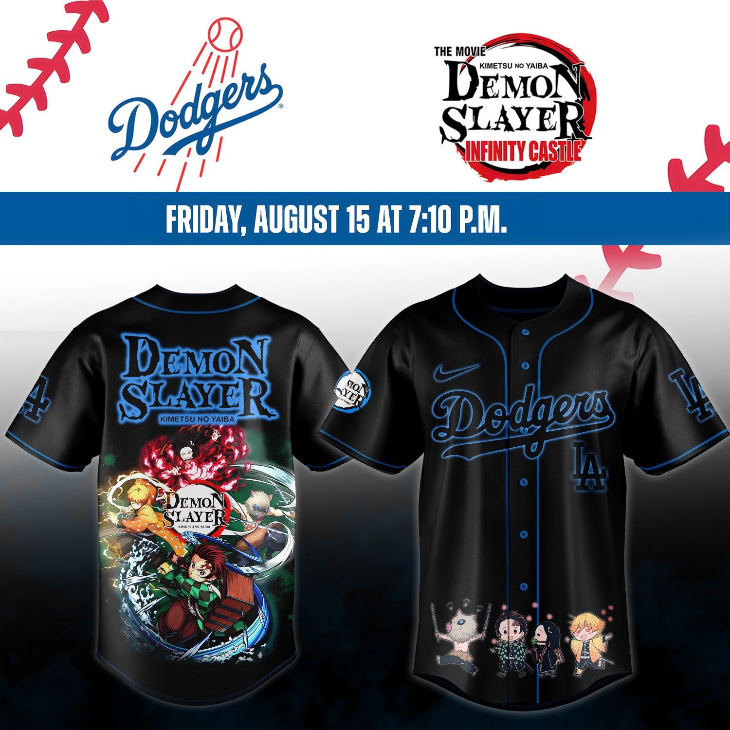 LA Dodgers _ Demon Slayer Jersey 2025