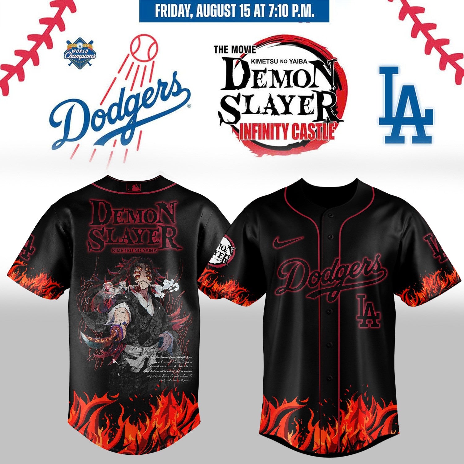 LA Dodgers _ Demon Slayer Jersey 2025