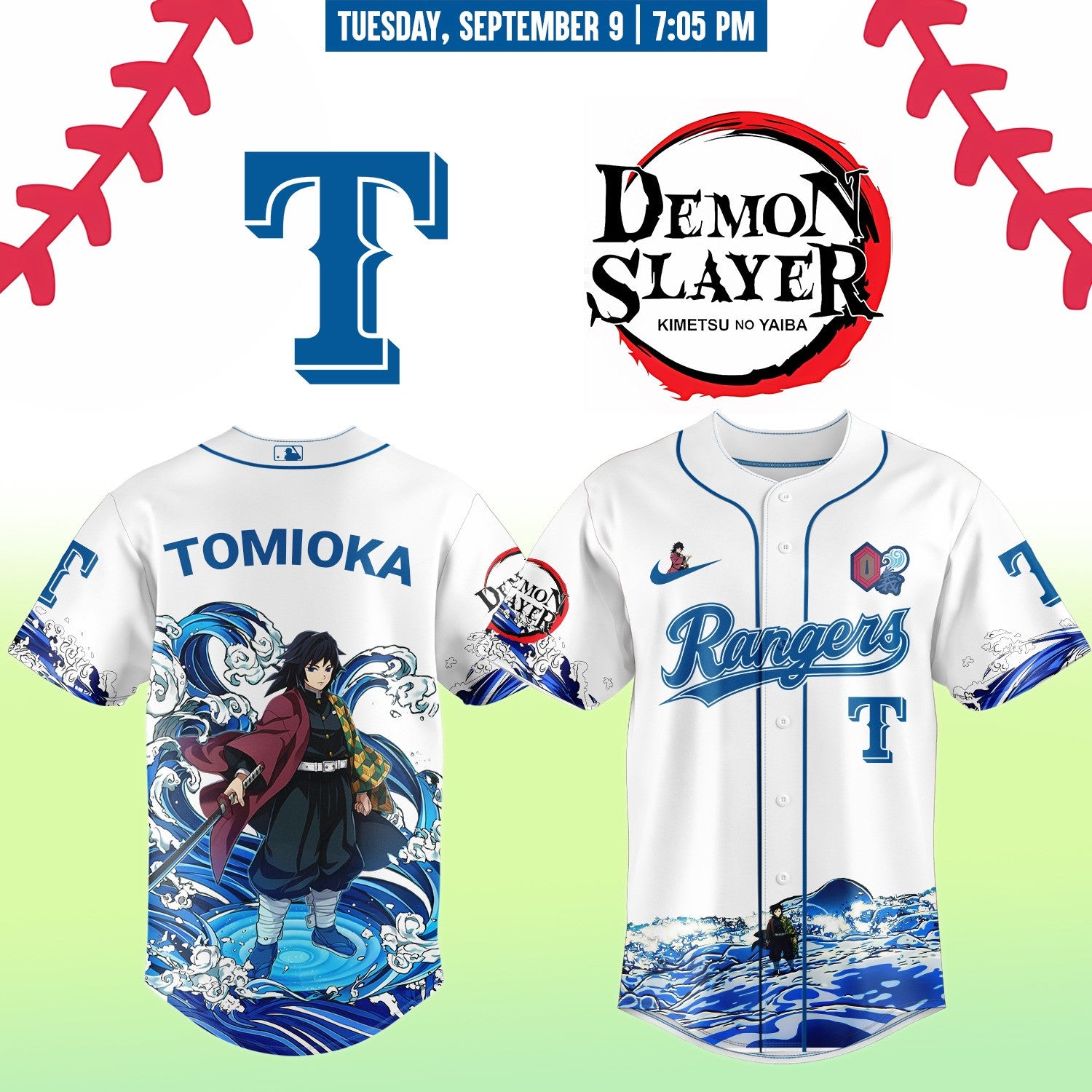 Texas Rangers _ Limited Edition Demon Slayer Jersey 2025