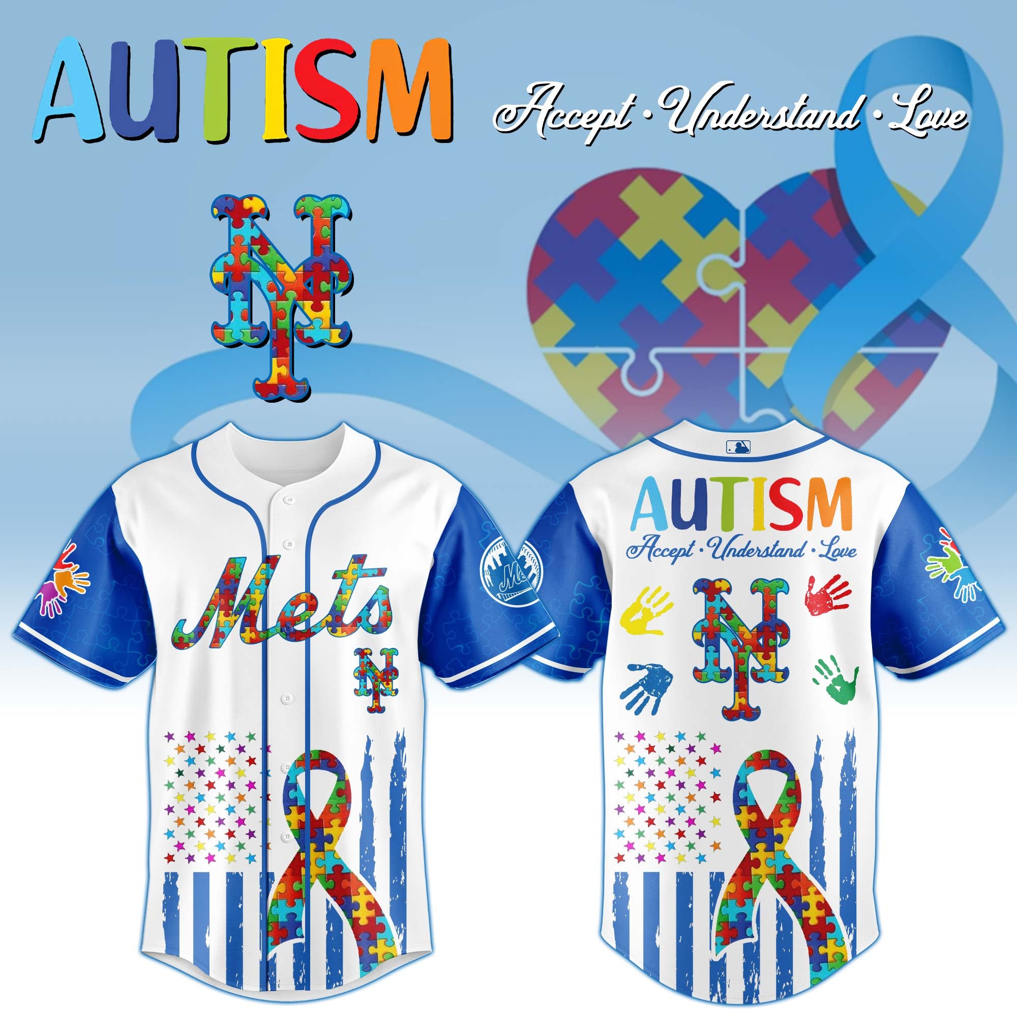 New York Mets × Special Autism Awareness Month Limited Edition Jersey
