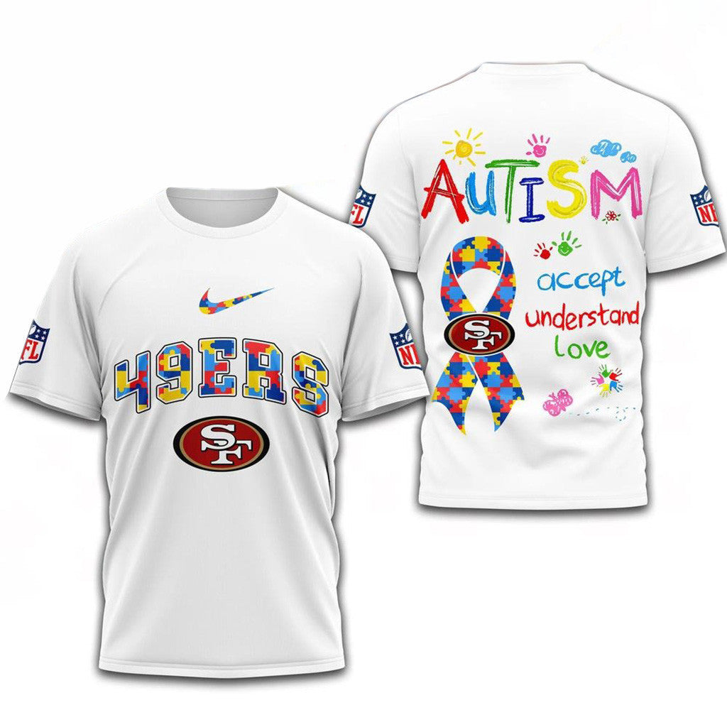 NFL San Francisco 49ers Autism Awareness Accept Understand Love Shirt San Francisco 49ers Merch
