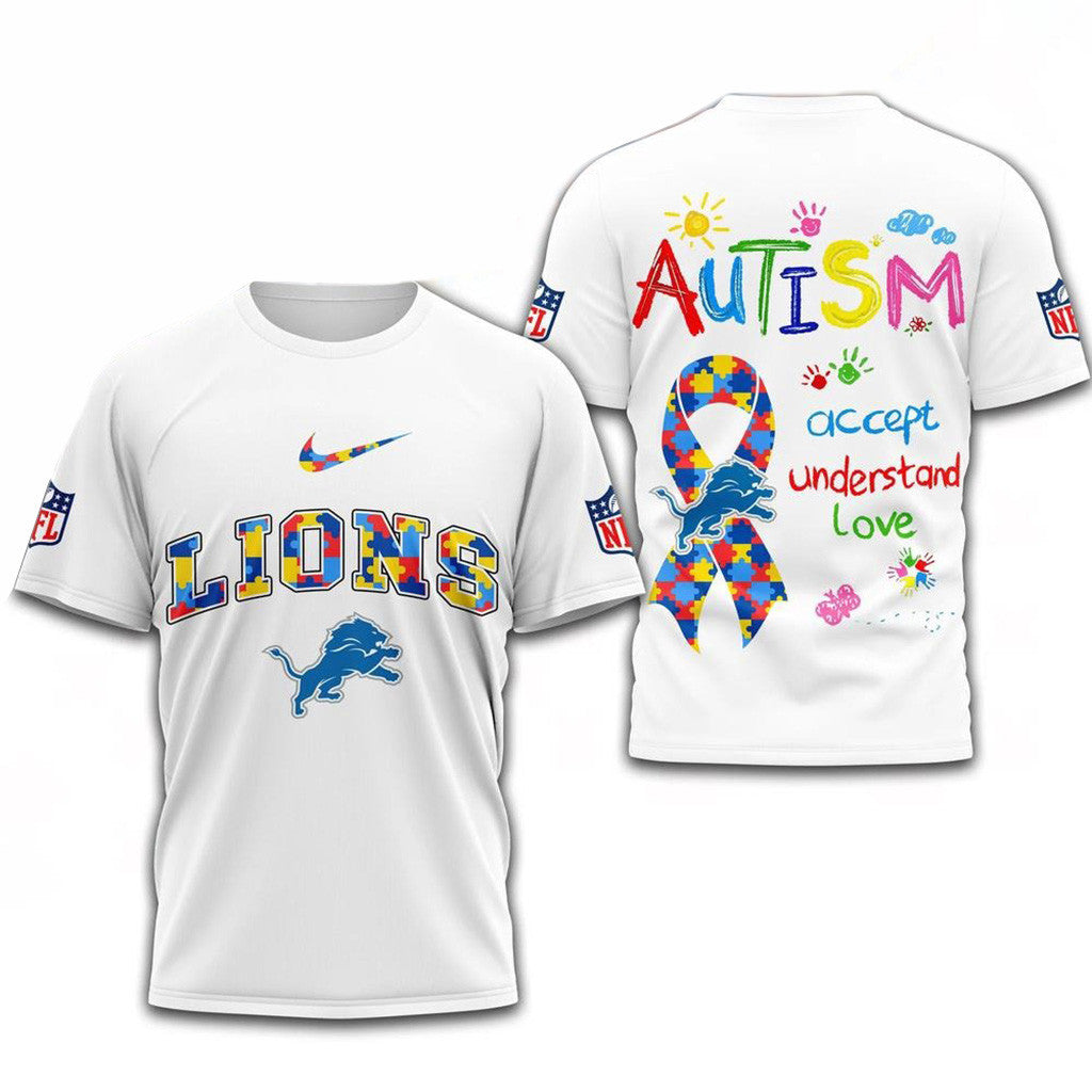 NFL Detroit Lions Autism Awareness Accept Understand Love Shirt Detroit Lions Merch