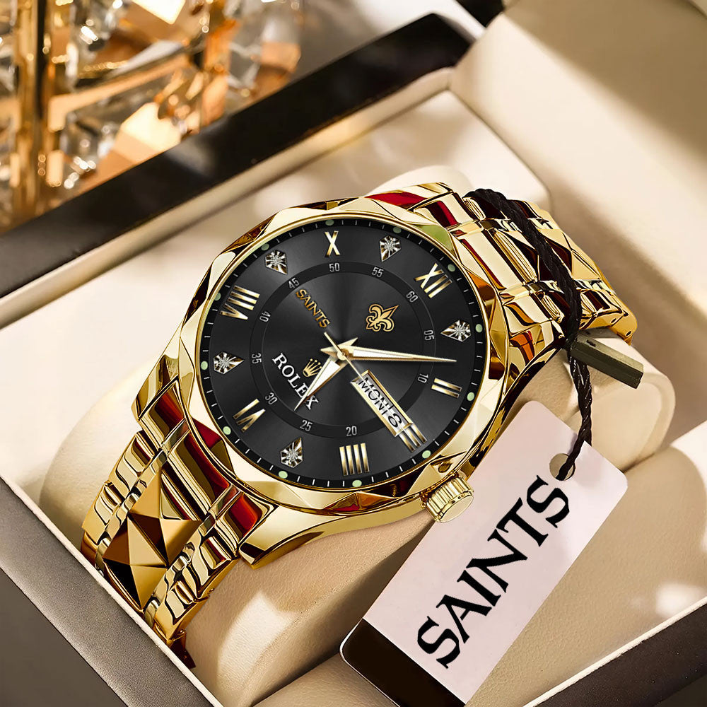 New Orleans Saints x Rolex Alloy Luxury Quartz Watch