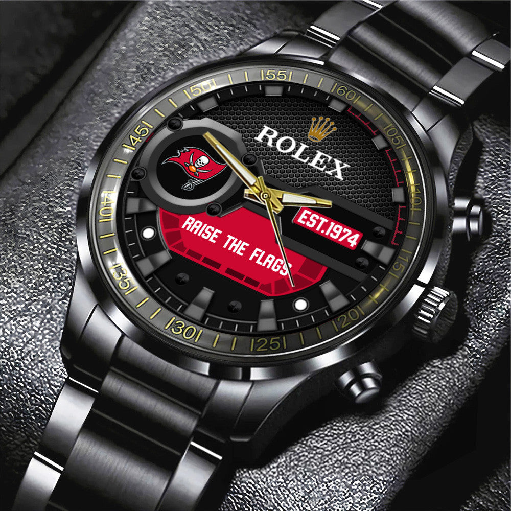 Tampa Bay Buccaneers x Rolex Black Stainless Steel Watch