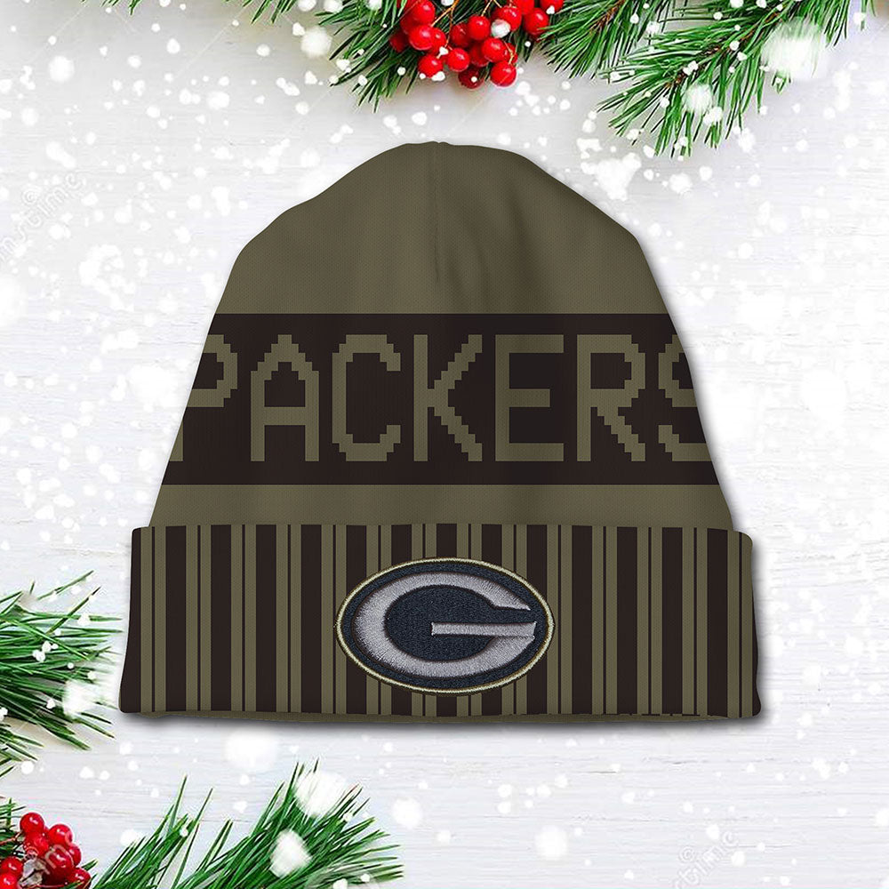 Green Bay Packers 2025 Salute to Service Beanie Hat