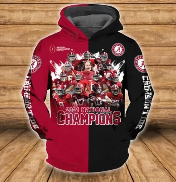 Alabama Crimson Tide 10 Nfl Gift For Fan 3d T Shirt Sweater Zip Hoodie Bomber Jacket