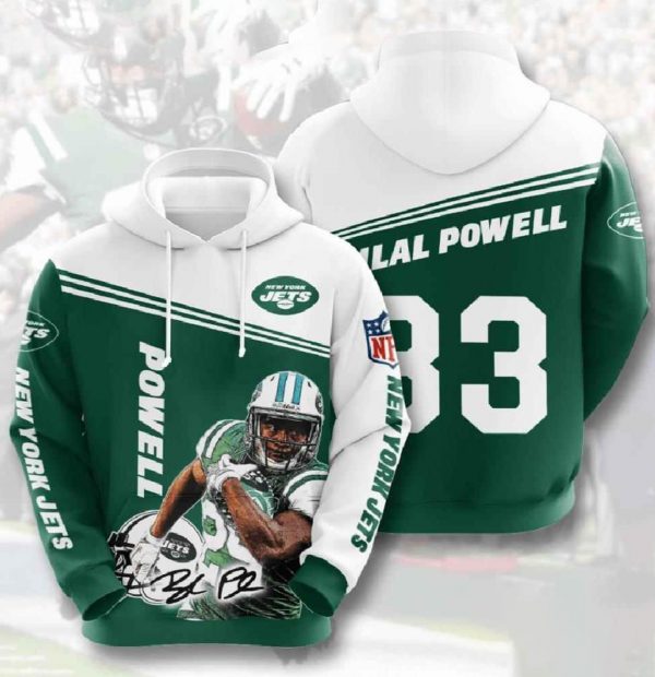 Nfl New York Jets 3d Hoodies Powell
