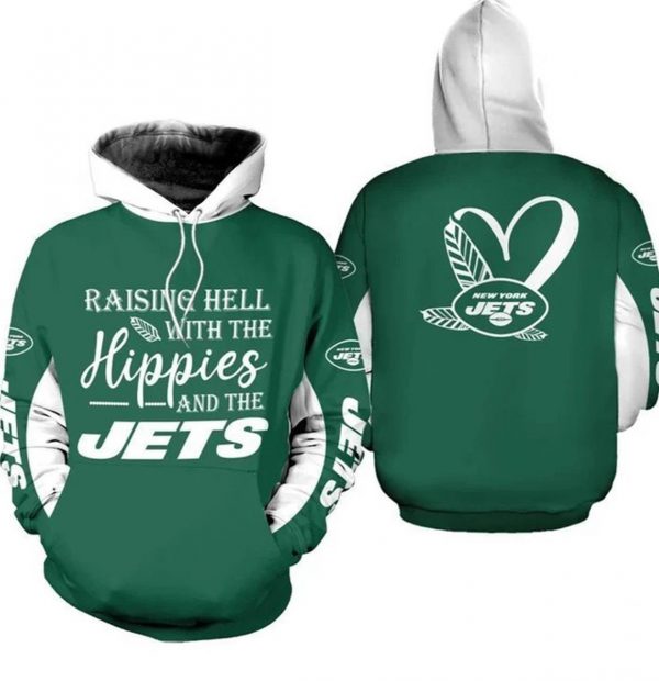 New York Jets Raising Hell With The Happies And The Jets Nfl Gift For Fan 3d Hoodie