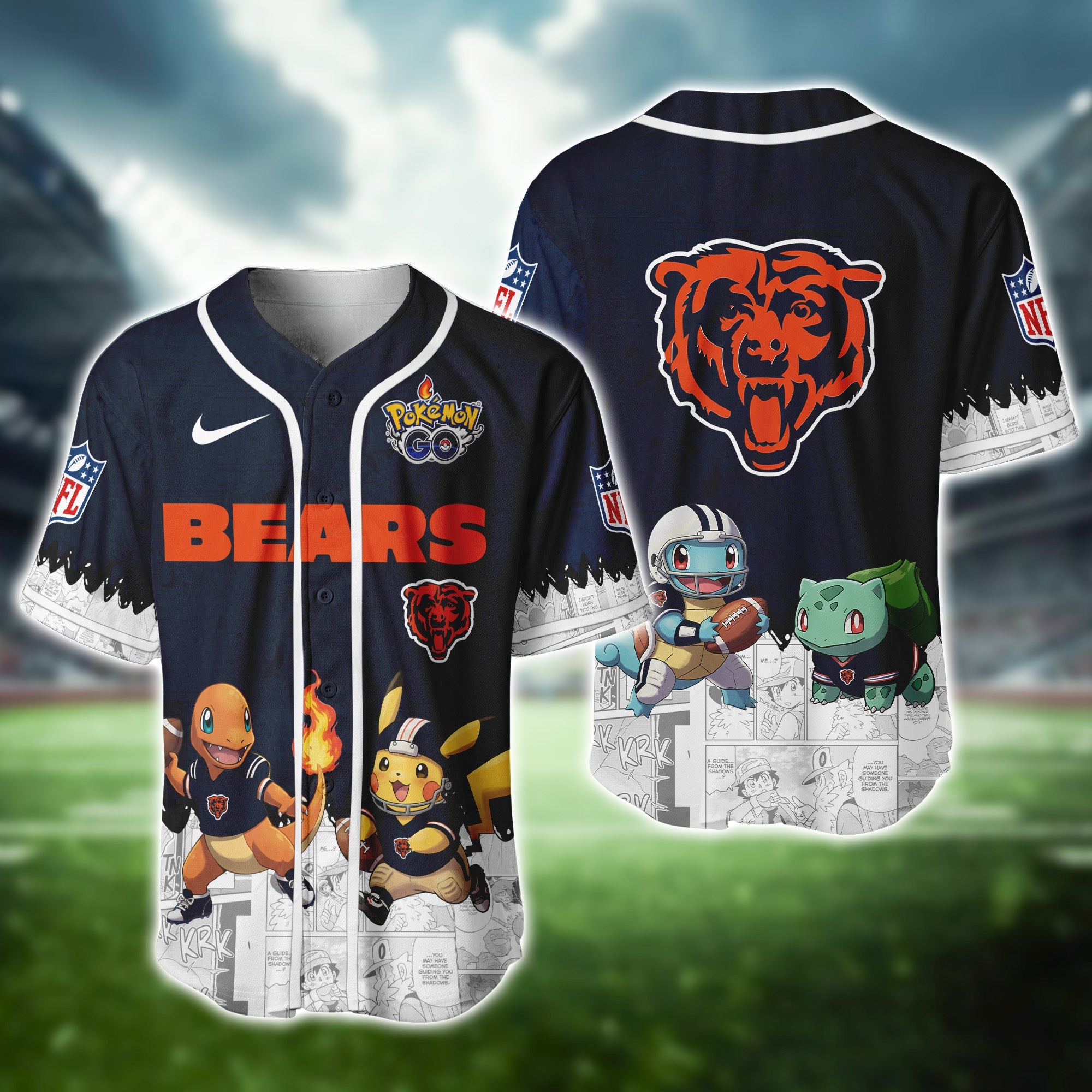 CHI Bears Pokemon Jersey Limited Edition