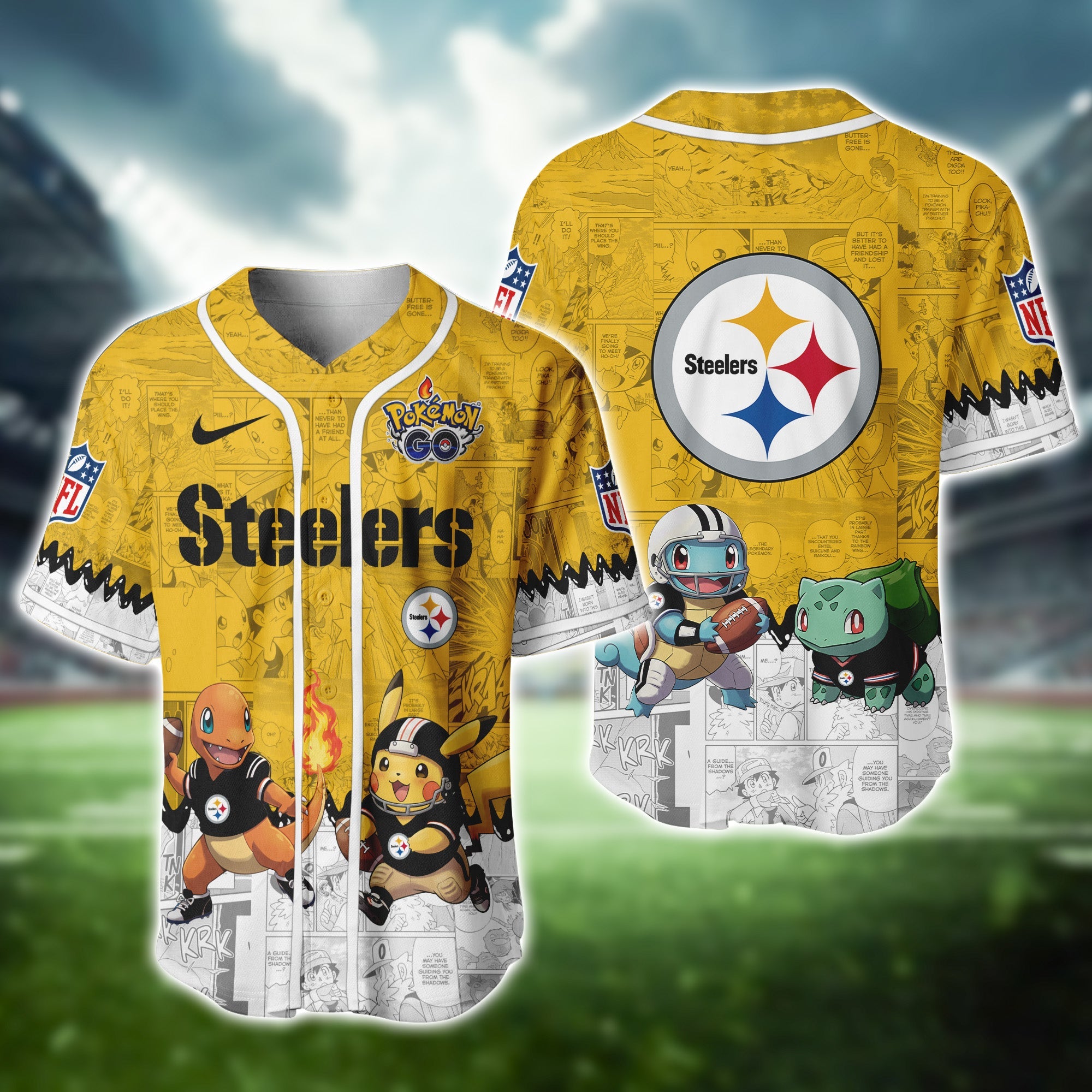 PIT Steelers Pokemon Jersey Limited Edition For Kid