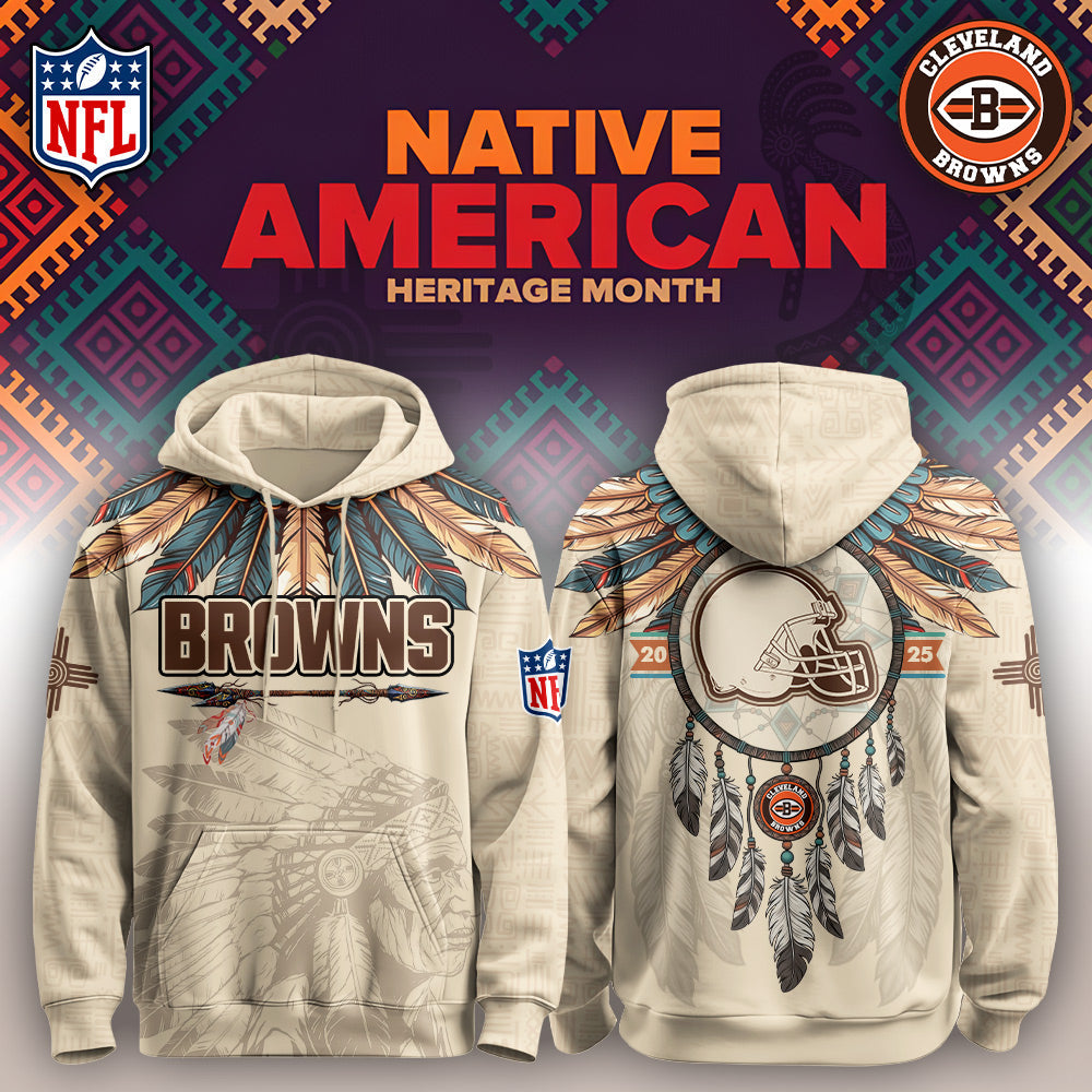 CLE Browns-Native American Heritage Month Limited Editions Hoodie