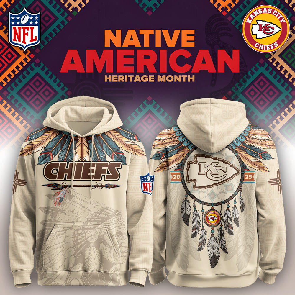 KC Chiefs-Native American Heritage Month Limited Editions Hoodie